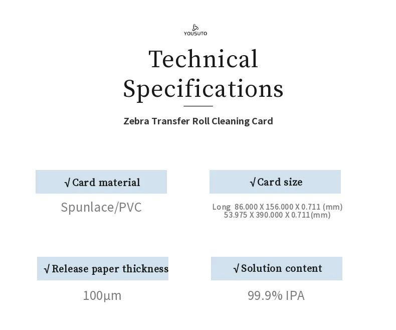 Cleaning Kits 105999101 for Zebra ZXP 1&3 Series Card Printer