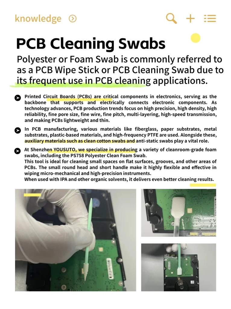 PCB Cleaning swabs