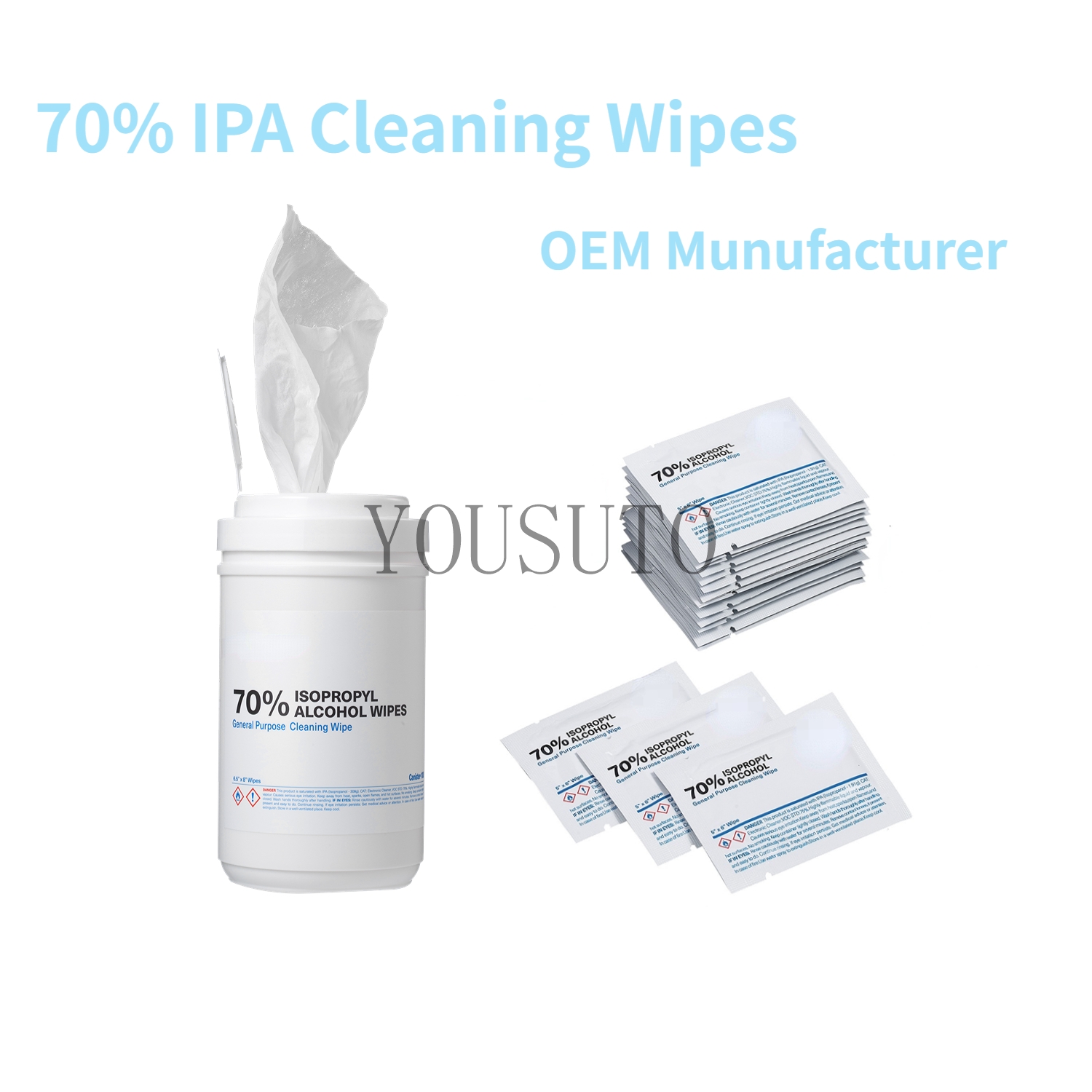 70 Isopropyl Alcohol Cleaning Wipes, Disposable Screen IPA Wipes