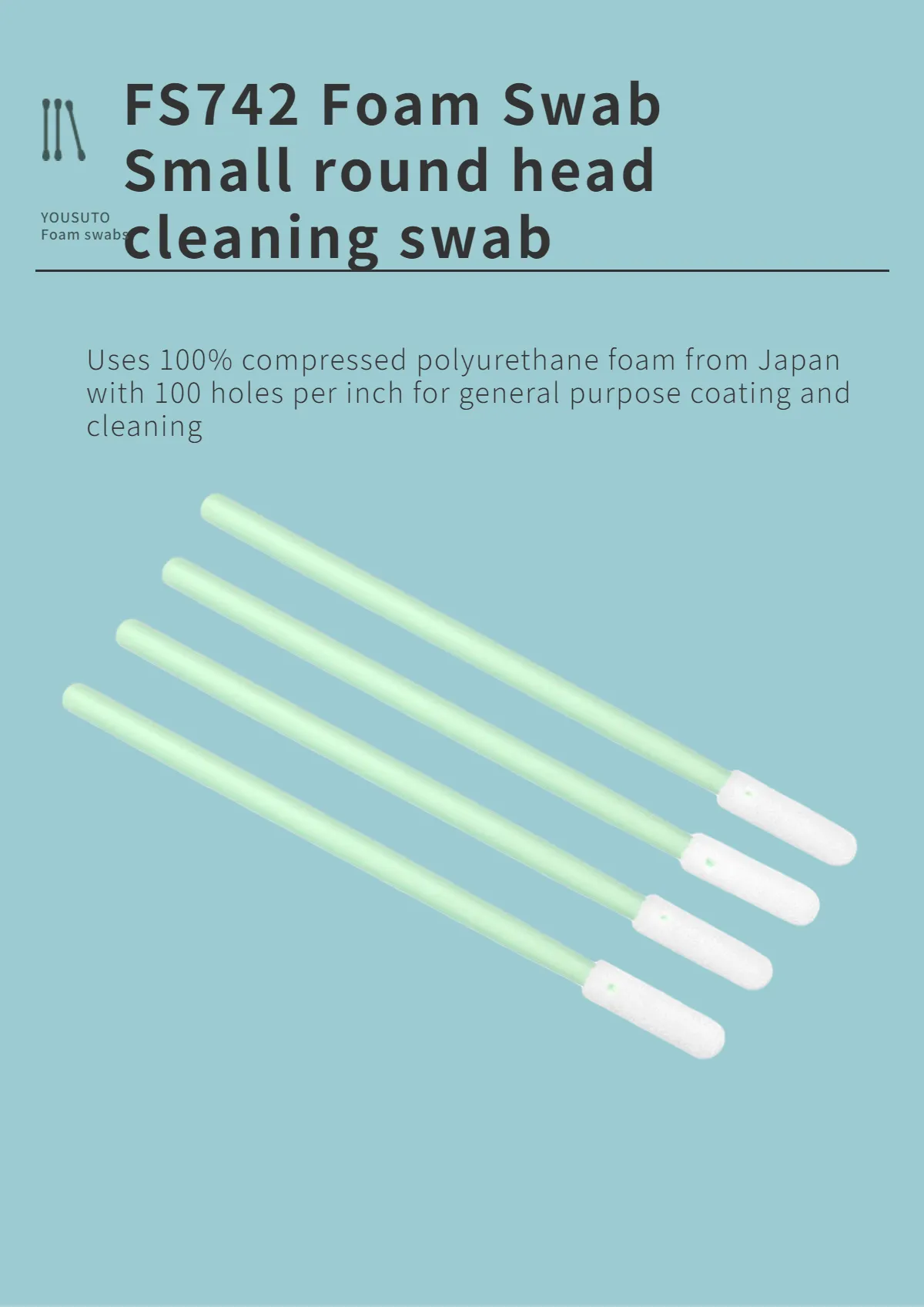 Industrial Cleanroom Swab fs742