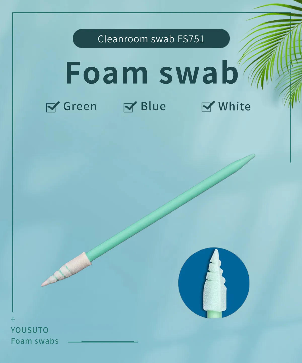 Cleaning Swab ESD Anti-static Foam Sticks Swab FS751