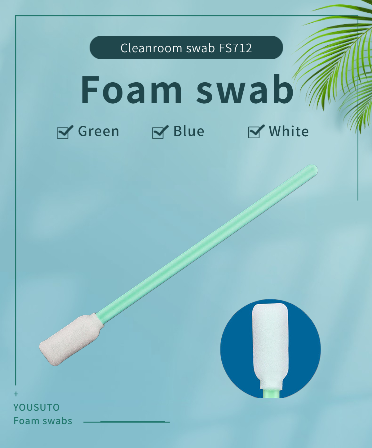 Cleanroom Open-Cell Foam Swab for Cleaning Sensitive Equipment