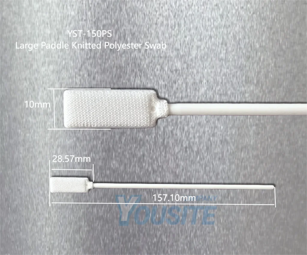 Polyester Knit Swab YST-150PS Dimensional specifications chart