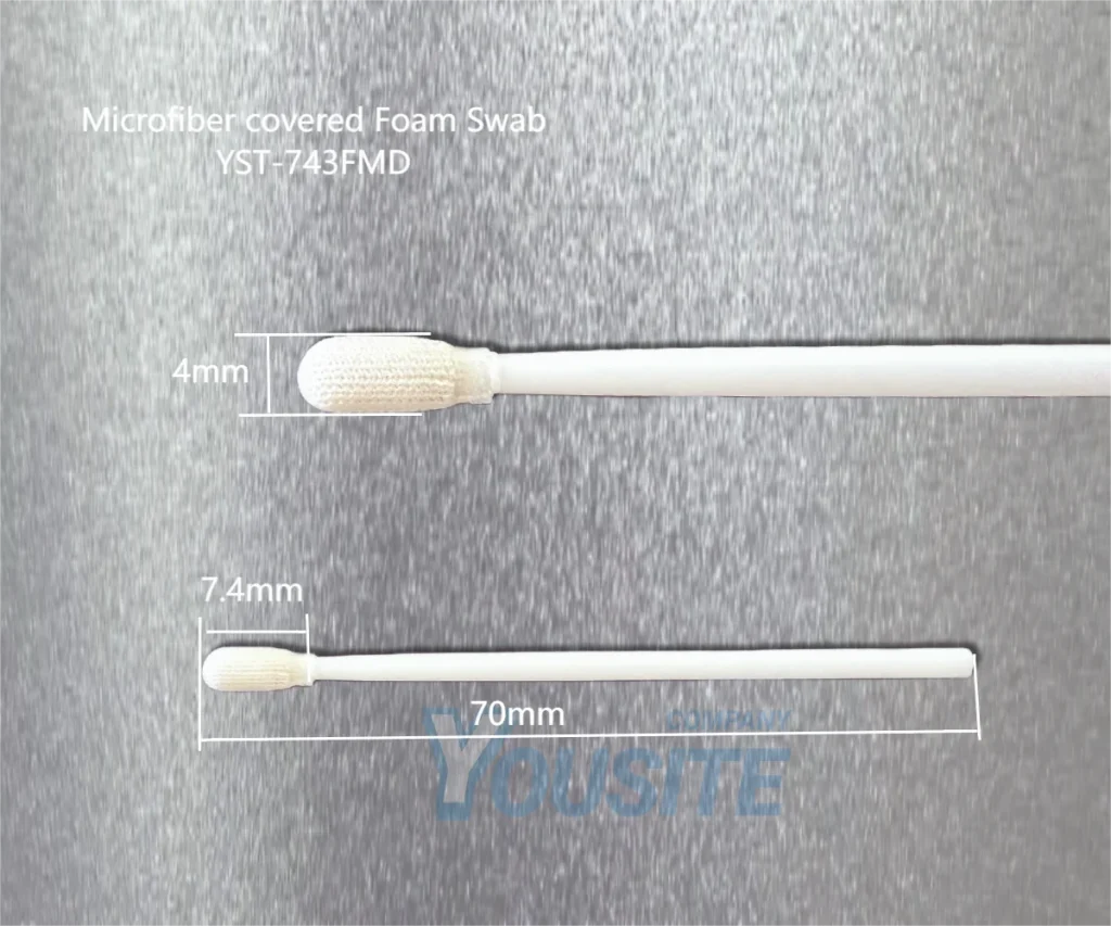 Microdenier covered Foam Swab YST-743FMD Dimensional specifications