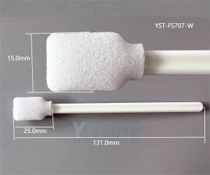 FS707 Foam Swab with Large Rectangular Head Dimensional specifications chart