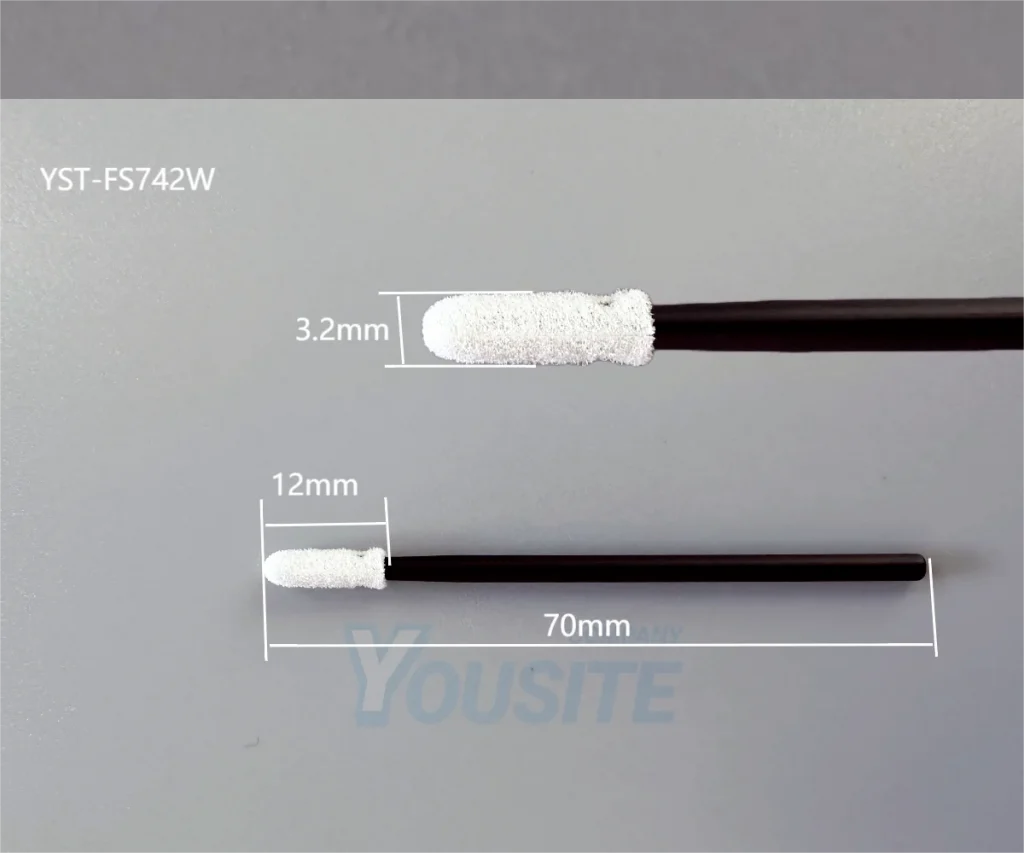 Cleanroom Foam Swab FS742 Dimensional specifications chart