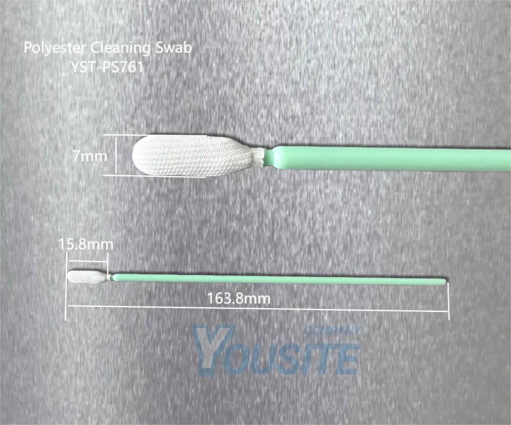 761PS polyester Cleaning Swab. Dimensional specifications